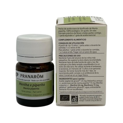 Aceite Esencial en 60 Perlas de Menta Piperita - Bio de Pranarôm Pranarom PRA-55650 Aceites esenciales uso interno salud.bio