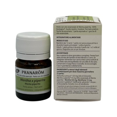 Aceite Esencial en 60 Perlas de Menta Piperita - Bio de Pranarôm Pranarom PRA-55650 Aceites esenciales uso interno salud.bio