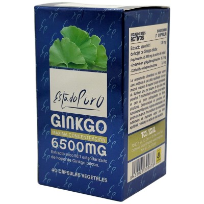 Ginkgo 6500mg 40 cápsulas de TonGil Tongil M06 Sistema circulatorio salud.bio