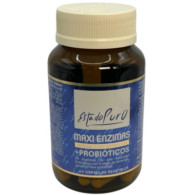 Maxi Enzimas con Probióticos 40 cápsulas de Estado Puro de Tongil Tongil M34 Ayudas aparato Digestivo salud.bio