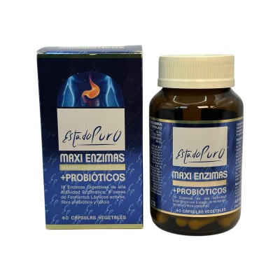 Maxi Enzimas con Probióticos 40 cápsulas de Estado Puro de Tongil Tongil M34 Ayudas aparato Digestivo salud.bio