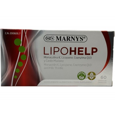 Lipohelp (Ayuda tu colesterol y trigliceridos) 60 cápsulas de Marnys Marnys MN105A Ayudas niveles Colesterol y Trigliceridos ...