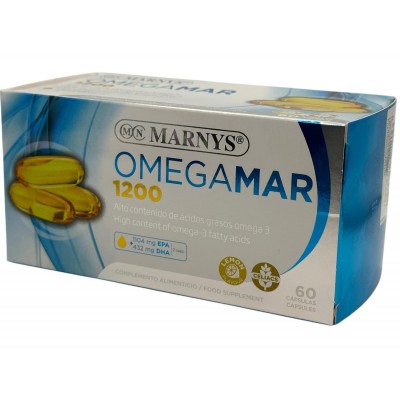 OMEGAMAR 1200MG (Omega 3) 60 perlas de Marnys Marnys MN500 Sistema cardiovascular salud.bio