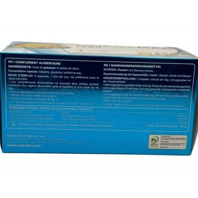 OMEGAMAR 1200MG (Omega 3) 60 perlas de Marnys Marnys MN500 Sistema cardiovascular salud.bio