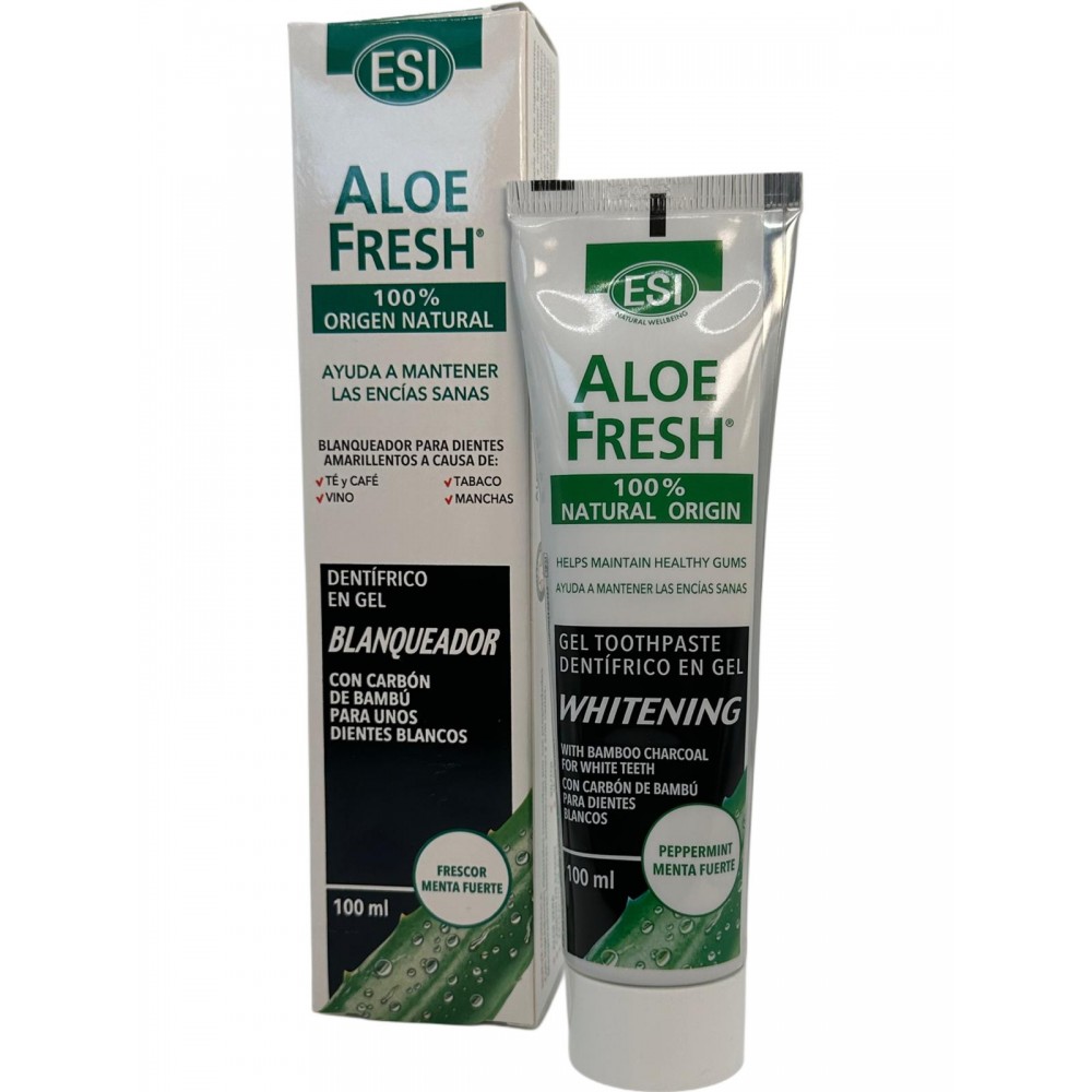 ALOE FRESH BLANQUEADOR con Carbón de Bambú 100ml de ESI ESI 43010201 Dentrificos , Pasta de Dientes salud.bio
