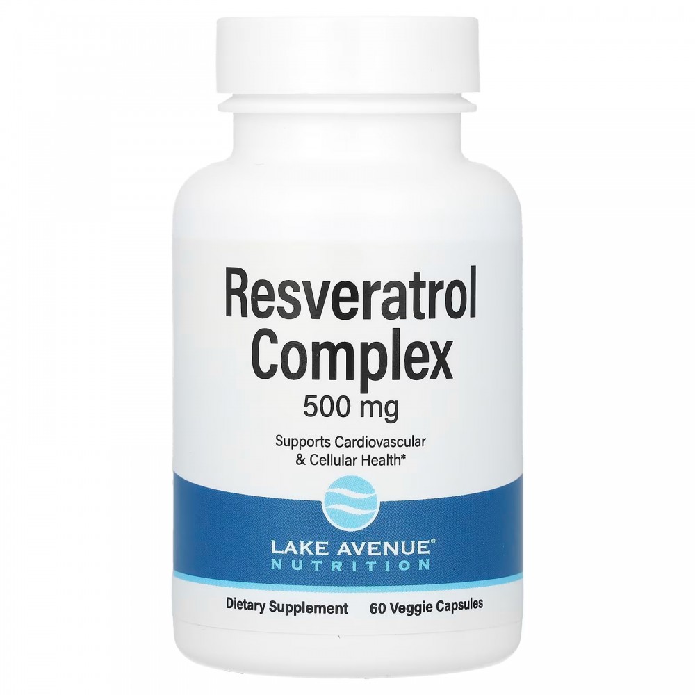 Complejo de resveratrol, 500mg 60 cápsulas de Lake Avenue Nutrition Lake Avenue Nutrition LKN-01664 Antioxidantes salud.bio