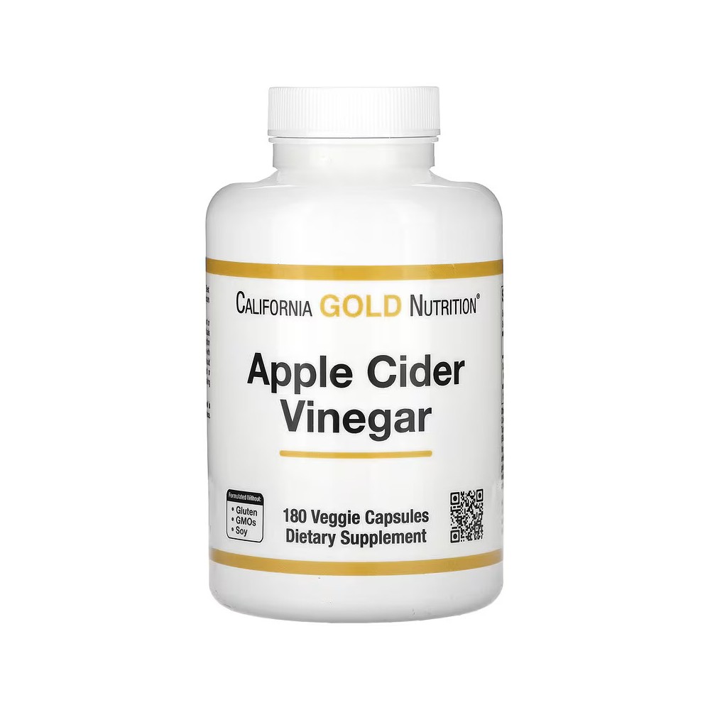 Vinagre de sidra de manzana 450mg 180 cápsulas vegetales de California Gold Nutrition California+Gold+Nutrition CGN-01906 Con...