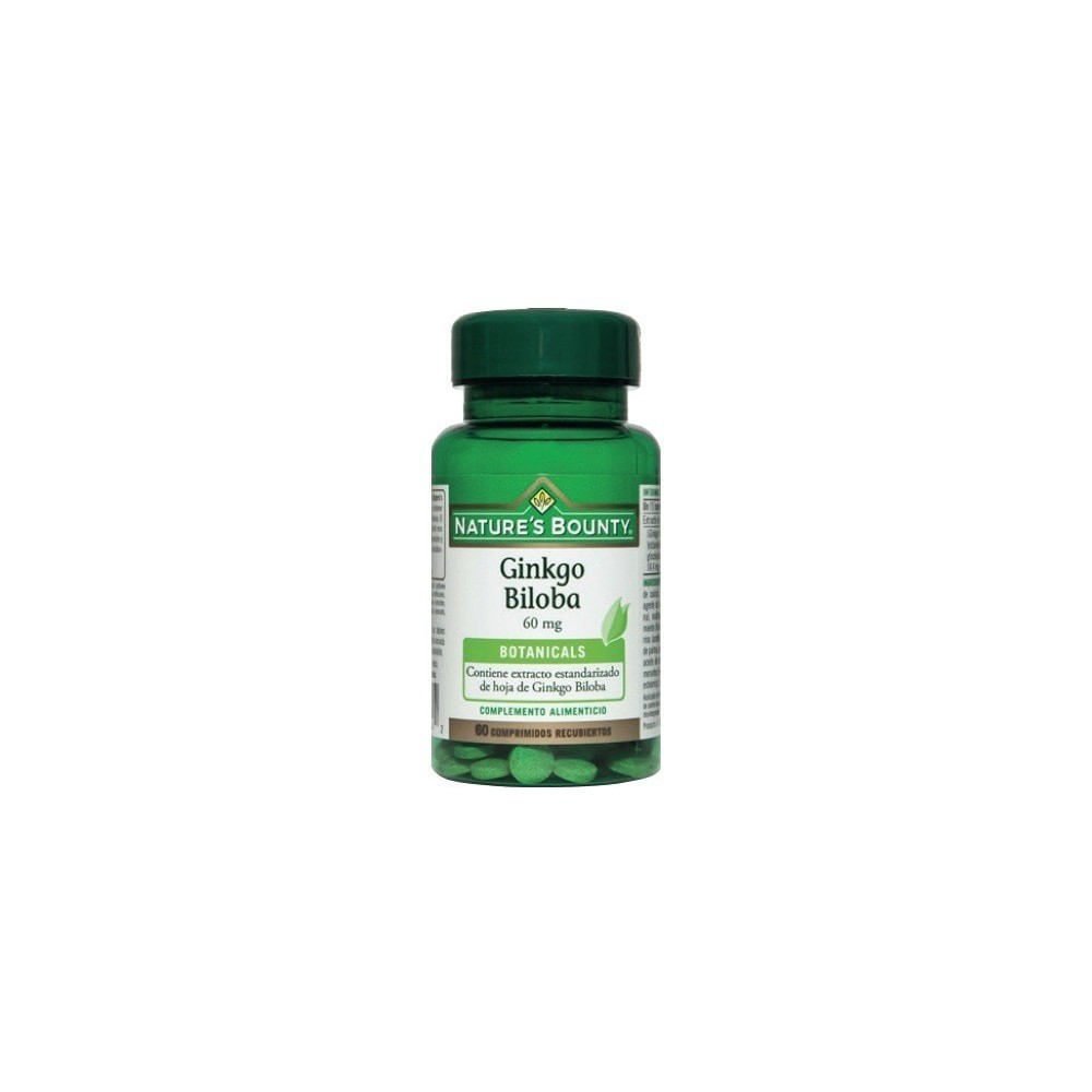 Ginkgo 60mg 60 comprimidos de Nature´s Bounty NATURE´S BOUNTY NAT-99034 Sistema circulatorio salud.bio