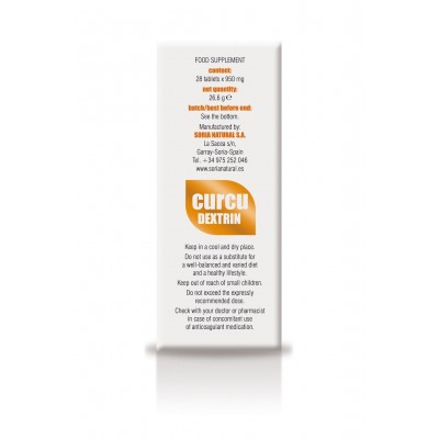 vit&min 44 Curcudextrin 28Comprimidos 950mg de Soria Natural SORIA NATURAL SOR-59544 Suplementos Naturales acción Analgesica,...