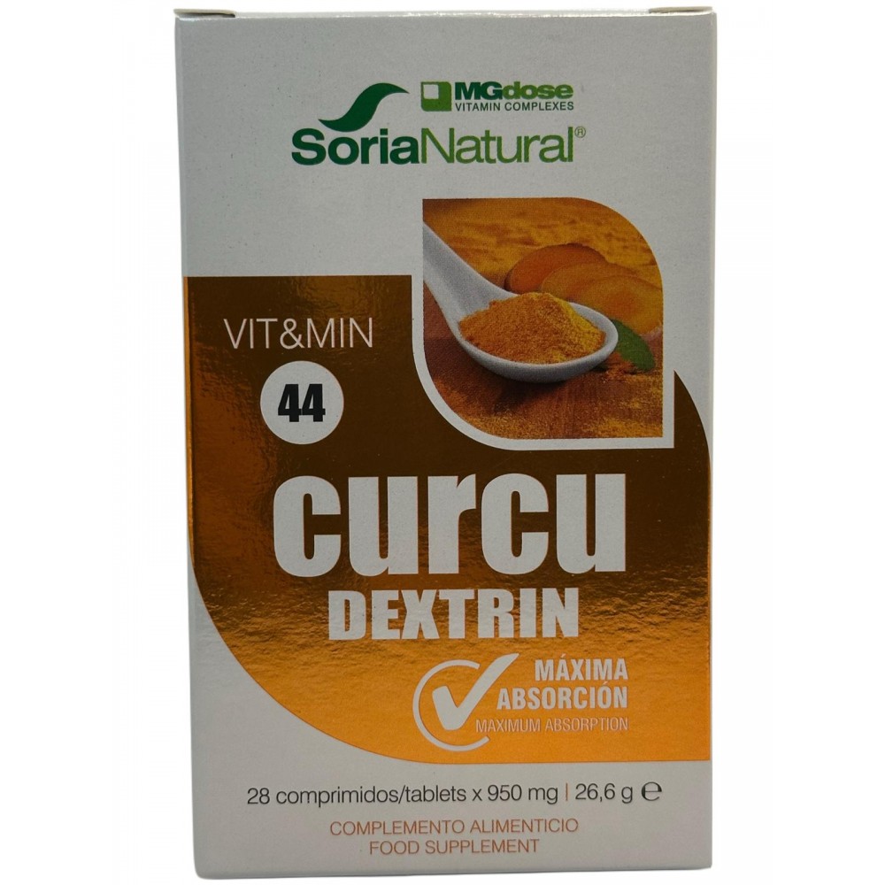 vit&min 44 Curcudextrin 28Comprimidos 950mg de Soria Natural SORIA NATURAL SOR-59544 Suplementos Naturales acción Analgesica,...