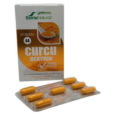 vit&min 44 Curcudextrin 28Comprimidos 950mg de Soria Natural SORIA NATURAL SOR-59544 Suplementos Naturales acción Analgesica,...