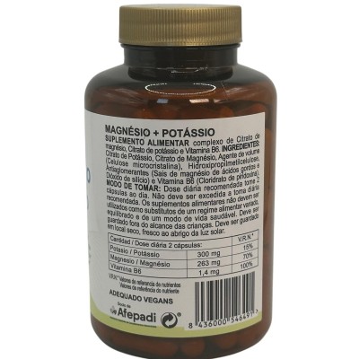 Magnesio + Potasio 120 cápsulas de Integralia INTEGRALIA INT-54649 Articulaciones, Huesos, Tendones y Musculos, componen el A...