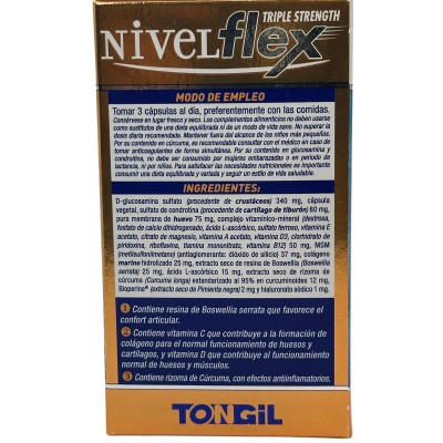 NivelFlex TRIPLE STRENTH 100 cápsulas de TONGIL Tongil TON-H25 Articulaciones, Huesos, Tendones y Musculos, componen el Apara...