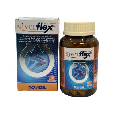 NivelFlex TRIPLE STRENTH 100 cápsulas de TONGIL Tongil TON-H25 Articulaciones, Huesos, Tendones y Musculos, componen el Apara...