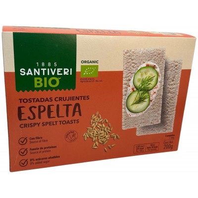 Tostadas Crujientes BIO de ESPELTA 200gr de Santiveri Santiveri  SAN-03397 Alimentación salud.bio