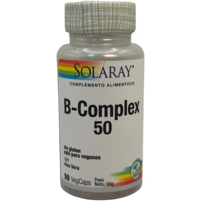 Vitamina B Complex 50 - 50 Cápsulas Vegetales de solaray SOLARAY SM-4270 Vitamina B salud.bio