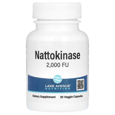 Natoquinasa (Natto-K) Cardiovascular, Enzima proteolítica 2000 FU cápsulas vegetales de Lake Avenue Nutrition Lake Avenue Nut...