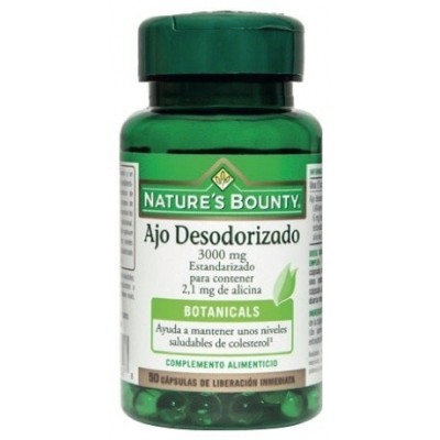 Ajo Desodorizado 3000mg Nature's Bounty NATURE´S BOUNTY 03646 Sistema cardiovascular salud.bio