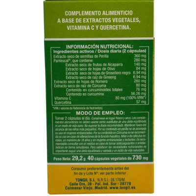 NIVELRESPIR (Con Perilla) 40 Cápsulas de Tongil Tongil H32 Sistema inmunitario salud.bio