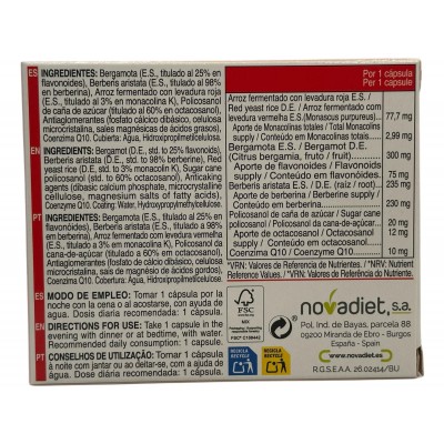 Colestia FORTE 30 ó 60 Cápsulas (Ayuda natural colesterol) de Novadiet Novadiet NOV-53043-53009 Ayudas niveles Colesterol y T...