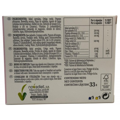 Prosnova progress 60 Cápsulas de Novadiet Novadiet NOV-52071 Bienestar urinario. Ayuda en el bienestar urinario. salud.bio