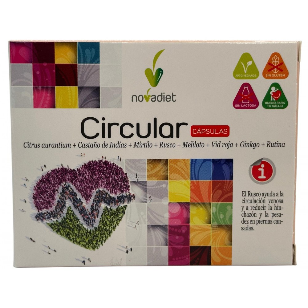 Circular 60 cápsulas de NovaDiet Novadiet NOV-52063 Sistema circulatorio salud.bio