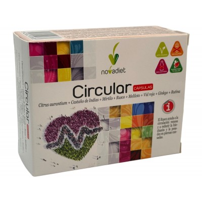 Circular 60 cápsulas de NovaDiet Novadiet NOV-52063 Sistema circulatorio salud.bio