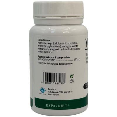 Yodo Plus 150pg 120 comprimidos de Espadiet Espadiet ESP-82177 Tiroides salud.bio