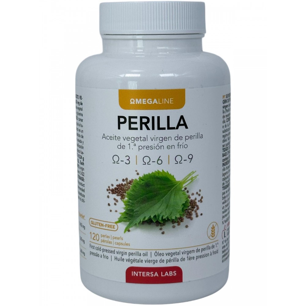 Perilla Aceite Vegetal Virgen 120 Perlas Omega 3 Vegetal de Intersa INTERSA INT-00296 Sistema inmunitario salud.bio