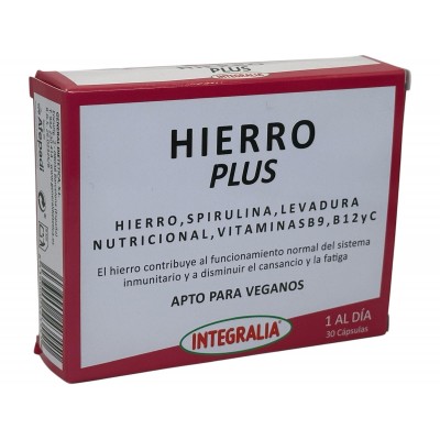 Hierro Plus 30 Cápsulas de integralia INTEGRALIA INT-331 Suplementos Minerales  salud.bio