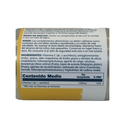 Vitamina C, 1000 mg, 100 Comprimidos de Solaray SOLARAY 4453 Vitamina C salud.bio