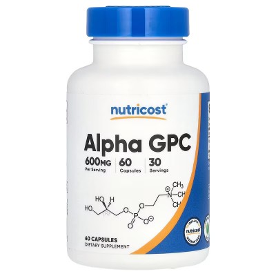 Alpha-GPC, 600 mg, 60 cápsulas (300 mg por cápsula) de Nutricost Nutricost NCS-67911 Ayuda Funcion Celebral salud.bio