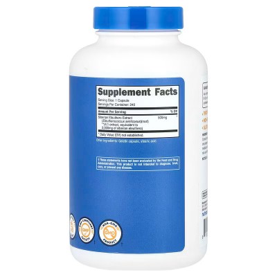 Eleutero (Gingsen Siberiano) 2000 mg, 240 cápsulas de Nutricost Nutricost NCS-57247 Cansancio, fatiga, astenia primaveral sal...