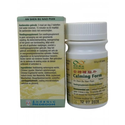 F CHINA 33.1 Calming Form (An Shen Bu Nao Pian) 60 Comprimidos de Green Nature Green Nature CO. Ltd GRE-23570 PLANTAS EN COMP...
