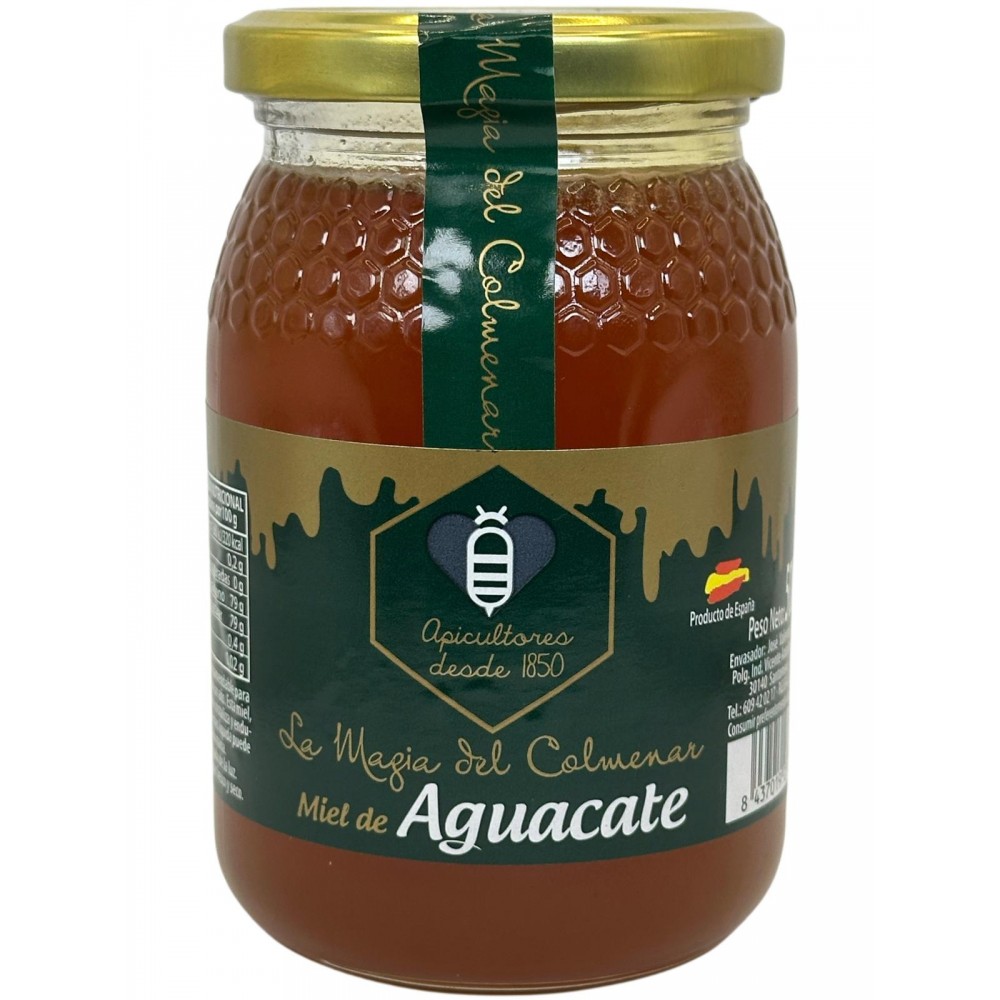 MIEL de Aguacate 500g de la Magia del Colmenar La Magia del colmenar MAG-23987 Miel, Polen, Jalea Real, Propolis salud.bio