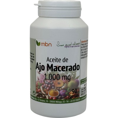 Ajo Macerado 1000mg 90 Perlas de Manabíos Manabios 111967 Ayuda control Tension salud.bio
