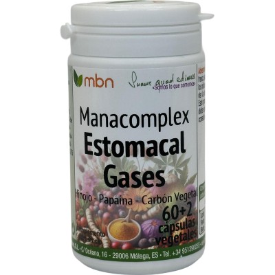 Manacomplex Estomacal Gases 60+2 cápsulas de Manabíos Manabios 111901 Ayudas aparato Digestivo salud.bio