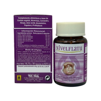 NIVELFLATU (Gases, inchazon, Espasmos) 30 Cápsulas de Tongil Tongil TON-30215 Ayudas aparato Digestivo salud.bio