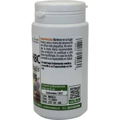 Valeriana 1.800mg HBC 90 Cápsulas de Manabíos Manabios 111567 Estados emocionales, ansiedad, estrés, depresión, relax salud.bio