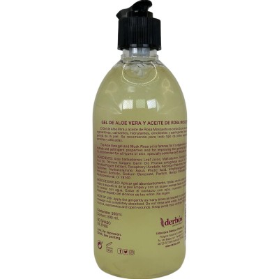 Gel aloe vera y Rosa Mosqueta 99% Puro 500 ml de derbós Derbós DER-090 Cosmética Natural salud.bio