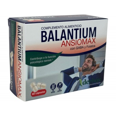 Balantium ANSIOMAX con GABA y Folatos 60 Cápsulas de derbós Derbós DER-15224 Estados emocionales, ansiedad, estrés, depresión...