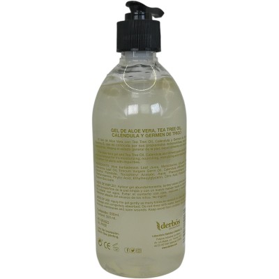 Gel aloe vera y árbol de té 500 ml de derbós Derbós DER-117 Cosmética Natural salud.bio