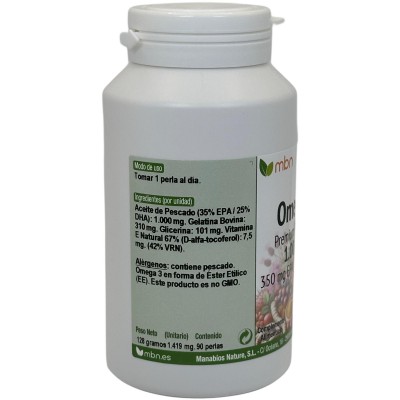 Omega 3 Premium (35:25) 90 PERLAS de Manabios Manabios 111609 Sistema cardiovascular salud.bio