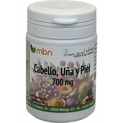 Cabello, uña y Piel 60 Perlas de Manabios Manabios MAN-111424 Piel, Cabello y Uñas, Complementos y Vitaminas salud.bio