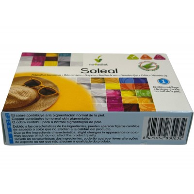 Soleal (Protégete del Sol también desde dentro) 30 Cápsulas de Novadiet Novadiet NOV-83023 Nutricosmética salud.bio