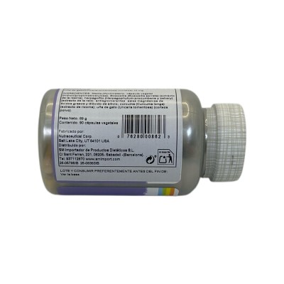 MSM con Turmeric, Boswellia & Devil's Claw & Harpago 750 mg - 90 Vegcaps de Solaray SOLARAY SOLA-00862 Articulaciones, Huesos...