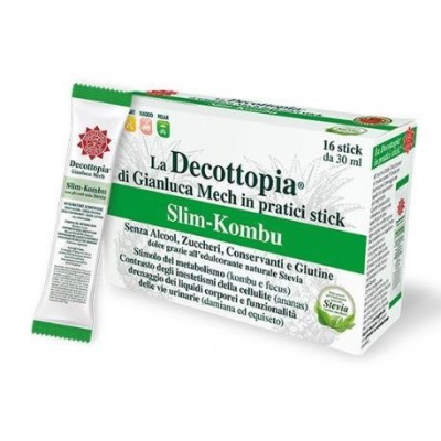 Decottopia Slim Kombu con Estevia 16 Sticks GIANLUCA MECH 39785 Control de Peso salud.bio