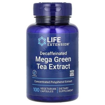 Mega extracto de té verde (EGCG) Descafeinado 725 mg 100 cápsulas vegetales de Life Extension Life Extension LEX-04474 Antiox...