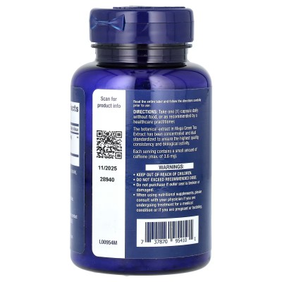 Mega extracto de té verde (EGCG) Descafeinado 725 mg 100 cápsulas vegetales de Life Extension Life Extension LEX-04474 Antiox...