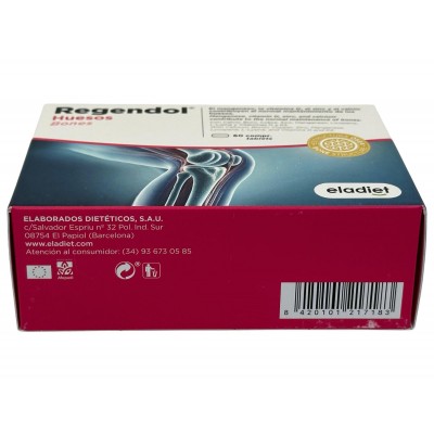 Regendol HUESOS (bones) 60 comprimidos de Eladiet Eladiet PA.FE.OSE Articulaciones, Huesos, Tendones y Musculos, componen el ...